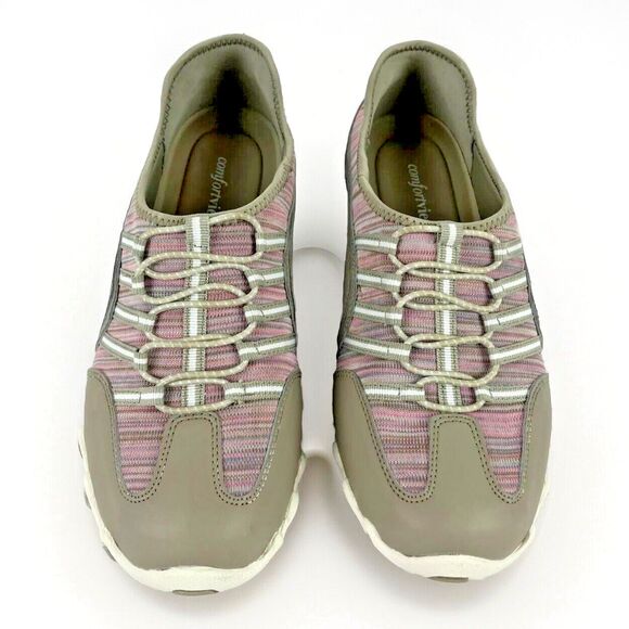 Comfortview Pink and Gray Women's Sneakers - Picture 8 of 16